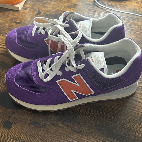New Balance Shoes - New Balance Women’s 574 Sneakers in Purple and Orange